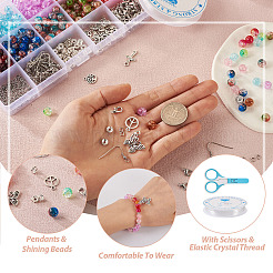 Kit per la creazione di decorazioni con pendenti con orecchini pendenti con perline fai da te&nbsp;DIY-TA0008-02