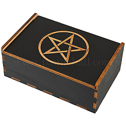 Rechteckige gravierte Tarot-Aufbewahrungsboxen aus Sperrholz mit Schiebedeckel&nbsp;CON-WH20008-10B