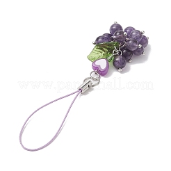 Décorations pendantes en améthyste naturelle de raisin&nbsp;HJEW-JM02161