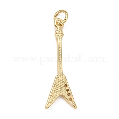 Placage de rack pendentifs en zircone cubique clair en laiton&nbsp;KK-M229-28G