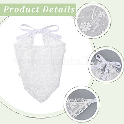 1 bandeau foulard triangulaire en dentelle&nbsp;AJEW-CY0001-62A