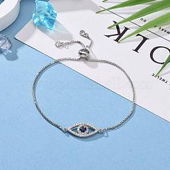 Verstellbare messing micro pave zirkonia bolo armbänder&nbsp;BJEW-JB05633