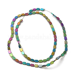 Brins de perles d'hématite non magnétiques synthétiques galvanisées&nbsp;G-E610-A01-RC