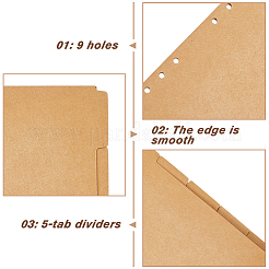 B5 5-Blatt-Papierbinder-Trennblätter&nbsp;DIY-WH0308-508B-01