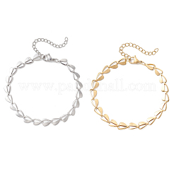 Bracelet à maillons en forme de cœur en acier inoxydable 304&nbsp;BJEW-JB13368