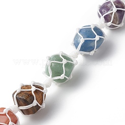 Decorazioni pendenti con 7 pietra preziosa chakra&nbsp;HJEW-JM00805-04