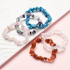 Braccialetti elastici perline con pietre preziose&nbsp;X-BJEW-JB01826