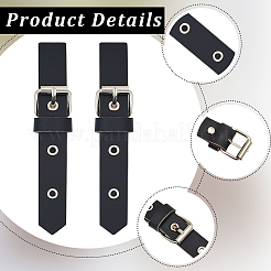6 Paar aufnähbare Knebelschnallen aus PU-Leder&nbsp;DIY-GF0012-87B