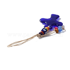 Décorations de pendentif mauvais œil en verre&nbsp;HJEW-WH0006-52