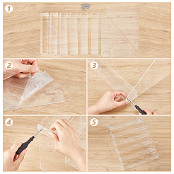 Présentoir à 6 niveau pour bouteilles de vernis à ongles en acrylique&nbsp;ODIS-WH0043-189A