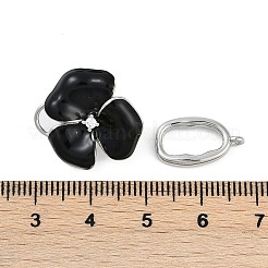 Messing Micro Pave klare Zirkonia Falte über Verschlüsse&nbsp;KK-U043-08P-01