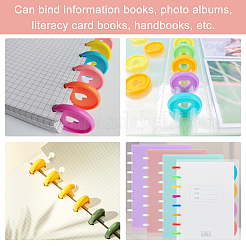 80 stücke 8 arten herz kunststoff lose blatt ring runde binder discs&nbsp;DIY-PH0009-08
