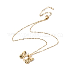 Lettre initiale avec collier pendentif papillon&nbsp;LS-NJEW-C026-01G-Q