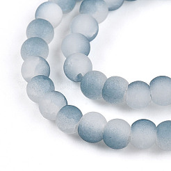 Perle di vetro crackle&nbsp;X1-GLAA-N009-4mm-06
