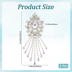 Glas Strass Quaste Cabochons&nbsp;FIND-WH20008-30B