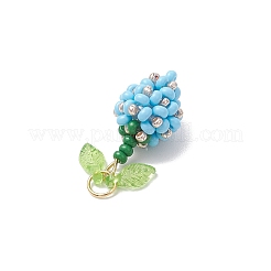 Colgantes de capullos de flores con cuentas de vidrio&nbsp;PALLOY-MZ00759-02