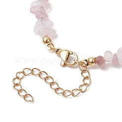Braccialetti di perline di quarzo rosa naturale per le donne&nbsp;BJEW-JB11742-11