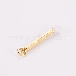 Pendentifs d'émail en laiton &nbsp;KK-S362-032L-NR