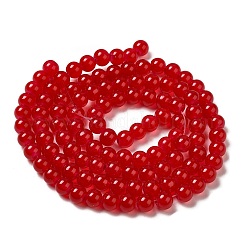 Perles rondes en verre imitation jade&nbsp;DGLA-Q021-8mm-05