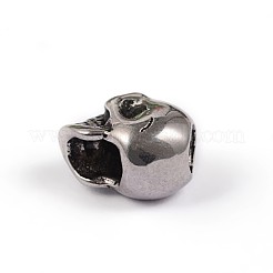 Retro schädel 304 edelstahl europäischen große loch perlen&nbsp;STAS-F072-09