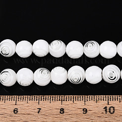 Millefiori a mano perle tonde vetro fili&nbsp;LK-R004-93E