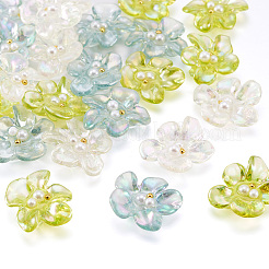 24 Stück 3 Farben ab Farbe transparent Epoxidharz & ABS Perle Decoden Cabochons&nbsp;CRES-TA0001-45