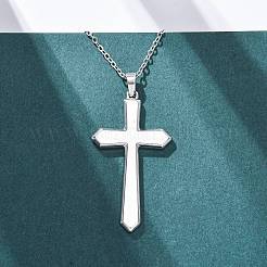 Kreuz 304 Edelstahl Anhänger Halsketten&nbsp;NJEW-H059-09P