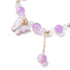 Braccialetti con ciondoli a farfalla in lega acrilica&nbsp;BJEW-JB12761