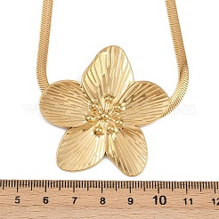 Collane con ciondolo a forma di fiore in acciaio inossidabile 304 per donna&nbsp;NJEW-D337-02G