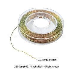 10 Rolle 3-lagiges metallisches Polyestergarn&nbsp;MCOR-YW0001-03A