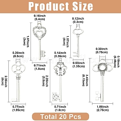 20 pièces 5 styles de gros pendentifs en alliage de style tibétain&nbsp;FIND-YW0012-54
