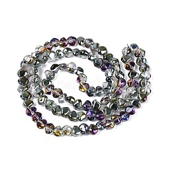 Chapelets de perles en verre transparent électrolytique&nbsp;EGLA-Q133-01A-06