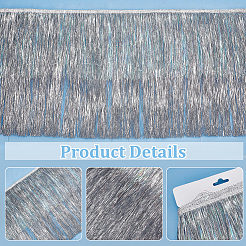 Fransenbesatz aus Polyester und Aluminiumfolie&nbsp;DIY-WH0588-03B