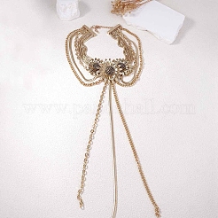 Sonnenblumen-Halsketten aus Zinklegierung mit mehrlagigen Quasten für Damen&nbsp;FS-WG1E14A-01