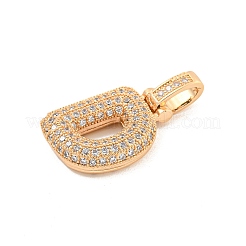 Messing micro pave klare zirkonia anhänger&nbsp;KK-B099-01G-D