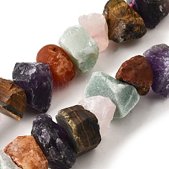 Natürliche Amethyst & Tigerauge & grüner Aventurin & Rosenquarz & Karneol Perlenstränge&nbsp;G-I283-F17