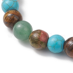 Bracelets extensibles en perles de pierres précieuses naturelles et synthétiques pour femmes&nbsp;BJEW-JB13270