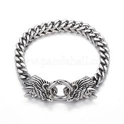 Anlaufgeschützte Panzerkettenarmbänder aus chirurgischem Edelstahl 316&nbsp;BJEW-G520-25