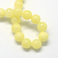 Natur gefärbt gelbe Jade Edelstein-Korn-Stränge&nbsp;X-G-R271-8mm-Y06