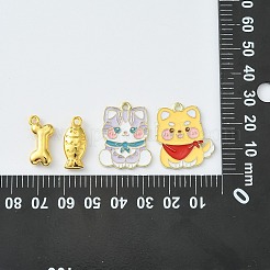 20pcs 4 styles de pendentifs en émail en alliage&nbsp;ENAM-CJ0004-48
