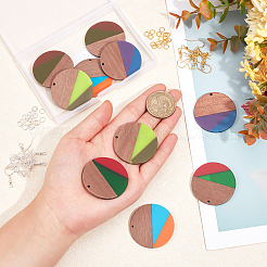 DIY-Sets zur Herstellung baumelnder Ohrringe aus Walnussholz&nbsp;DIY-OC0006-63