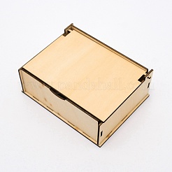 Scatola di immagazzinaggio di legno di rettangolo&nbsp;CON-WH0083-22