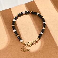 Braccialetti con perline in acciaio inossidabile 304 per donna&nbsp;BJEW-M056-08G-04