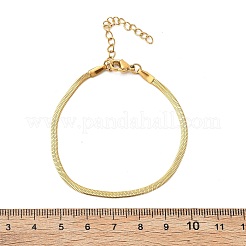 304 Edelstahl Fischgrätenketten Armband für Männer und Frauen&nbsp;BJEW-D450-01G-03
