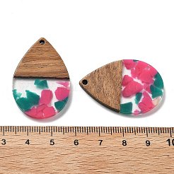 Pendenti in resina e noce&nbsp;LS-FIND-R051-15D