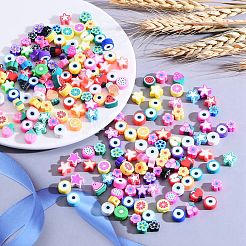 200pcs 4 Arten handgemachte Polymer-Ton-Perlen&nbsp;CLAY-SZ0001-54