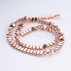 Chapelets de perles en hématite synthétique sans magnétiques&nbsp;G-J382-4x8x2mm-B