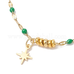 7 bracciale con ciondolo a forma di stella in acciaio inossidabile 304&nbsp;BJEW-JB13545