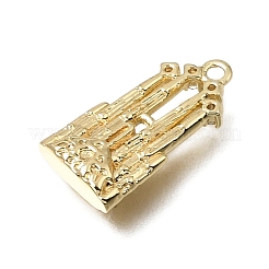 Pendenti in zirconi cubici trasparenti in micro pavè di ottone&nbsp;KK-A302-11G