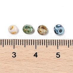 Perles de rocaille en verre picasso&nbsp;SEED-Q038-03A
